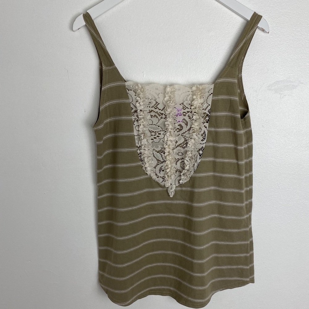 Urban renewal Lace striped tank top size small